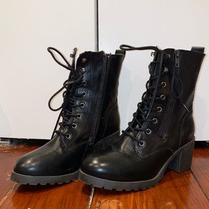 Sun + Stone Black combat boot